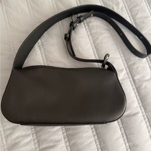 Flattered Tuna Black Leather Shoulder Bag